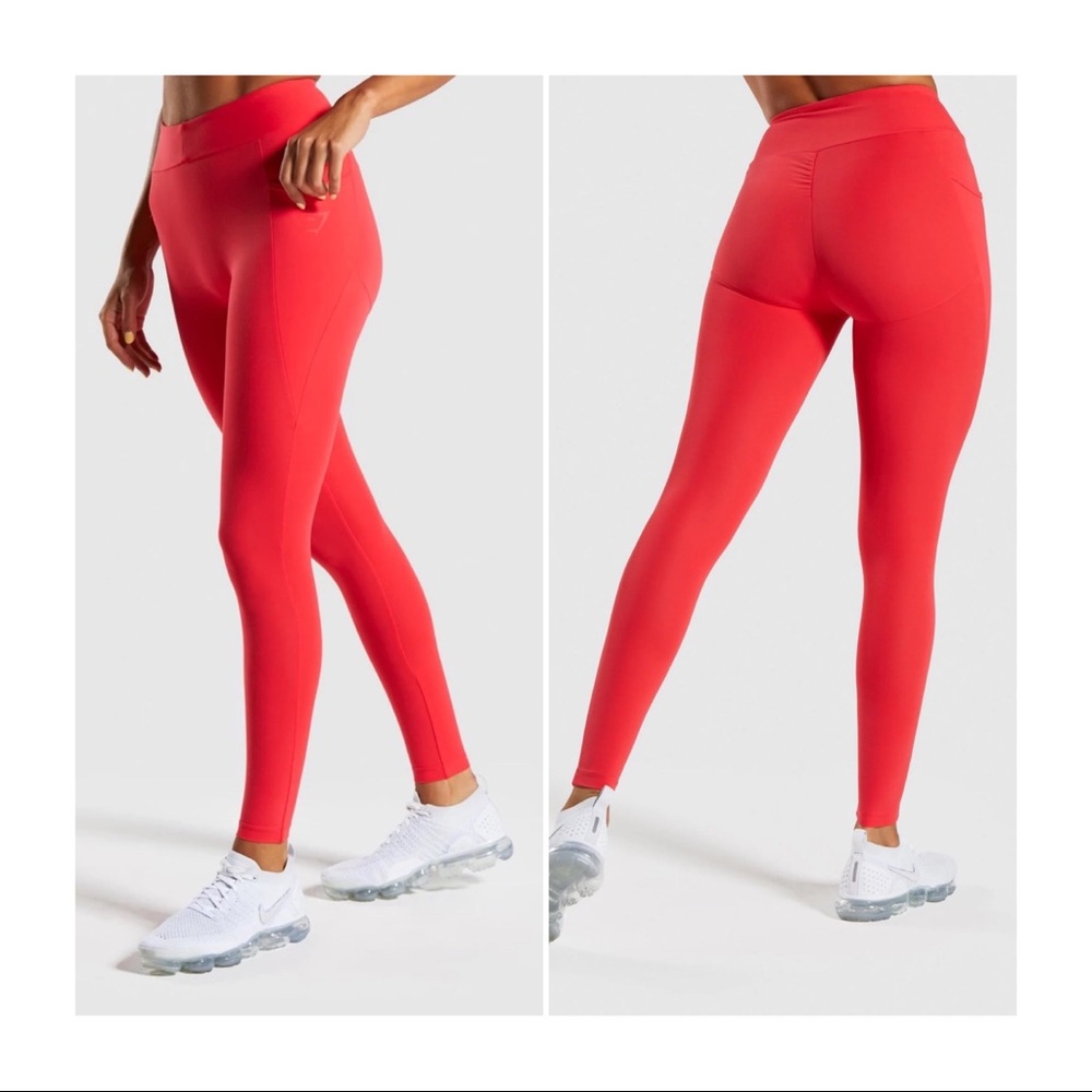SOLD OUT ONLINE. Gymshark sculpt leggings powder red